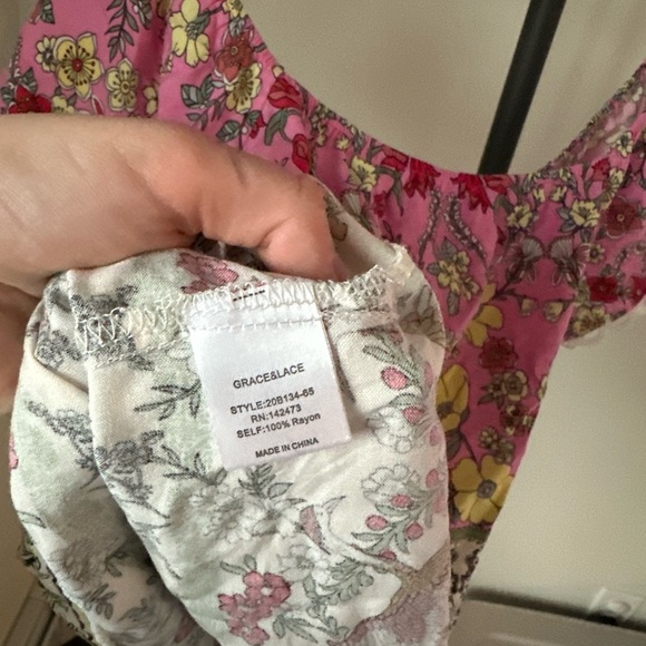 Grace & Lace Pink Floral Blouse - Picture 7 of 9